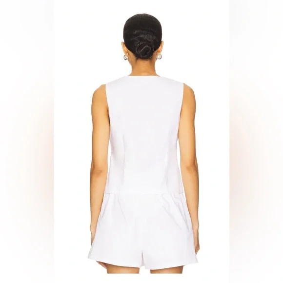 NWT Steve Madden Aliza Top & Malena Shorts Set White Size L - Picture 2 of 10